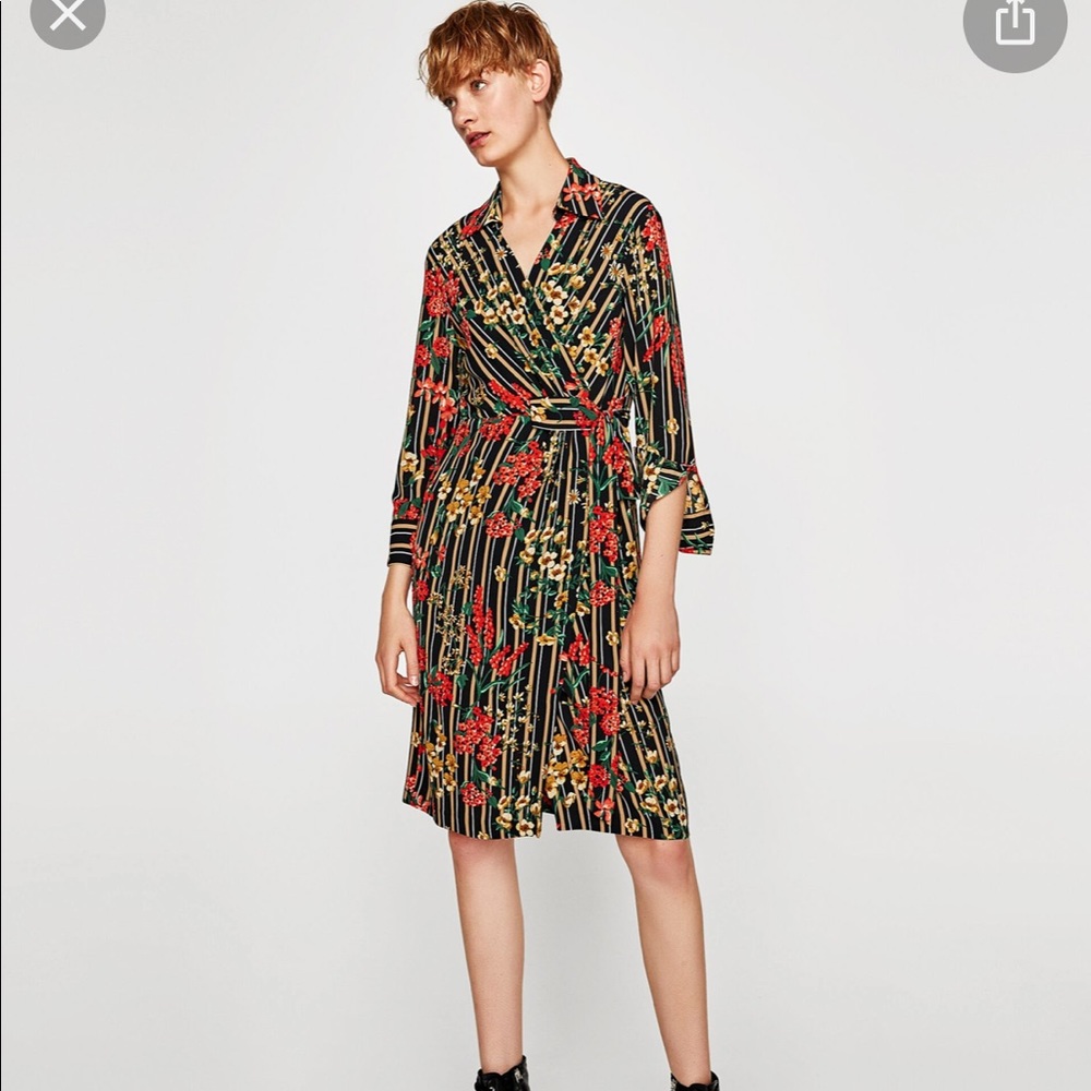 Zara Wrapped Dress Kimono-h8